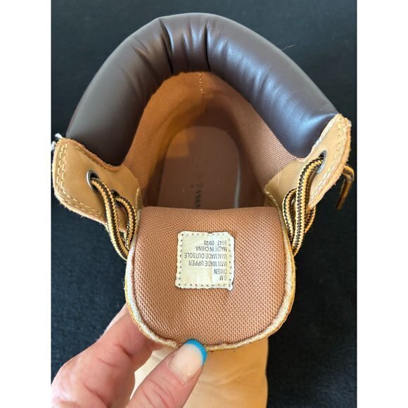 Men's US Polo Assn Faux Leather Hiking Biking Motorcycle High Top Owen Brown Boo - Picture 9 of 9